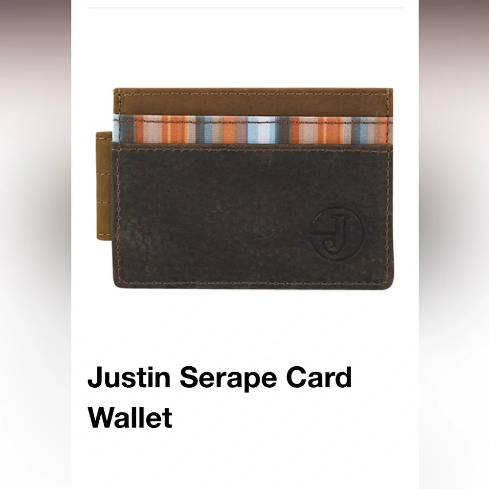 Justin’s  Boot Barn Brown and Tan Card Holder